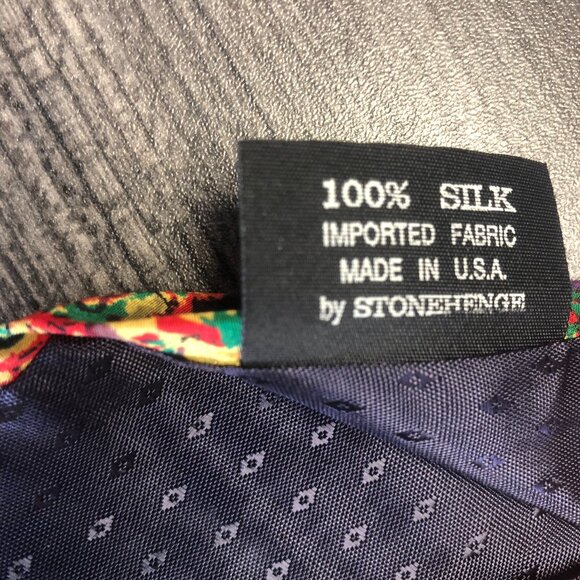 Molecular Expressions Stonehenge Moon Rock Tie 100% Silk Apollo 16 abstract USA - Picture 6 of 6